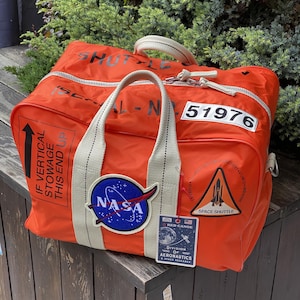 Bolso de la NASA, Bolso naranja, Bolso, NASA, Planeta, Aeroespacial, Viajes, Bolso de mano, Regalo para él, Bolso de viaje, Bolso de hombro