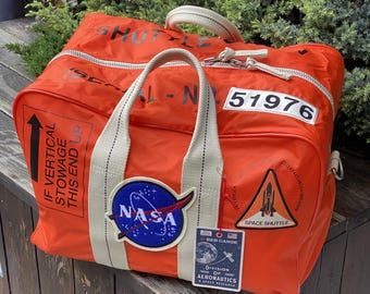 NASA Bag, Orange Bag, Bag, NASA, Planet,  Aerospace, Travel, Carry on Bag, Gift For Him, Bag For Travel, Shoulder Bag