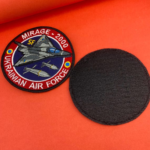 Mirage 2000 F5 Ukrainian Air Force Patch, Embroidered Patch