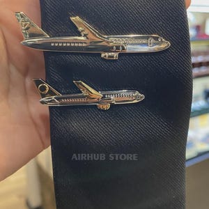 Clip de corbata de avión, Aviación, Clip de corbata de avión, Airbus, Boeing, Regalos para piloto, Regalos para él, Barra de corbata, Piloto, Azafata, Clip de Airbus,