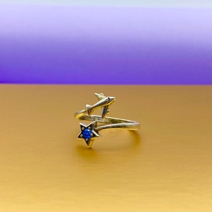 Silver Ring With Plane, Ring With Airplane, Gift, Stewardess, Travel ring, Silver 925, One size, Adjustable, Aviation, Star, Ring With Star