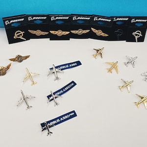 Pin&#39;s Boeing, Pin&#39;s Airbus, Pin&#39;s avec avion, Pin&#39;s avec avion, Insigne en métal, Avion, Aviation, Meilleur cadeau, Pilote, Hôtesse de l&#39;air, Ailes, B777, B787