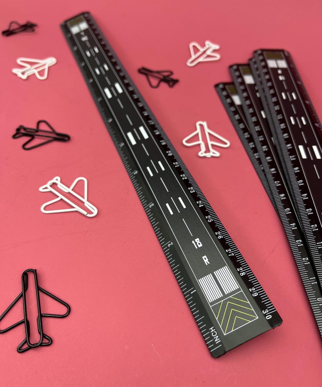 Pilot Ruler Runway Ruler 30 Cm / 12 Inch, Aviation Ruler, Pilot Gift, Desk Ruler ...