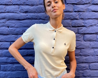 Polo Minimalista Con Avión Mujer - Ropa Con Avión - Polo Con Avión - Algodón - Polo Azul - Polo Gris - Polo Rosa - Polo Crema