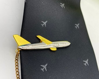 Tie Clip Airplane, Aviation, Plane Tie Clip, Airbus, Boeing, Pilot Gifts, Gifts for Him, Tie Bar, Pilot, Stewardess, Airbus Clip, MD