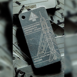 Sleutelhanger Luchtvaarttag Engelse elektrische bliksem, Originele vliegtuighuid, Cadeau voor piloot, Sleutelhanger met vliegtuig, Britse luchtvaart