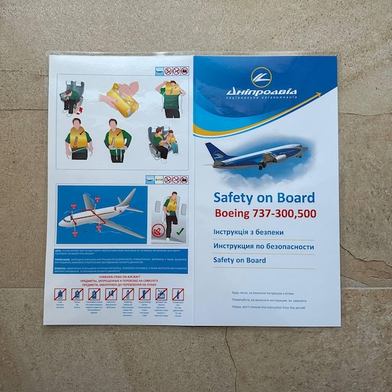 Rare Safety Cards,il-76, TU-154, Dniproavia, Ukrainian Cargo