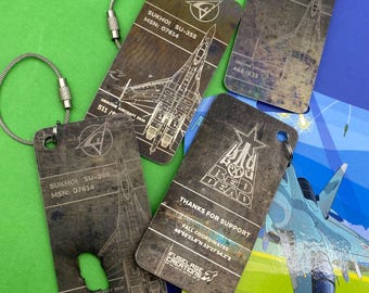 Keychain from downed russian SU-35S, MSN: 07614, Original aircraft skin,Best Pilot Gift, Sukhoi Su-35, Part of Airplane