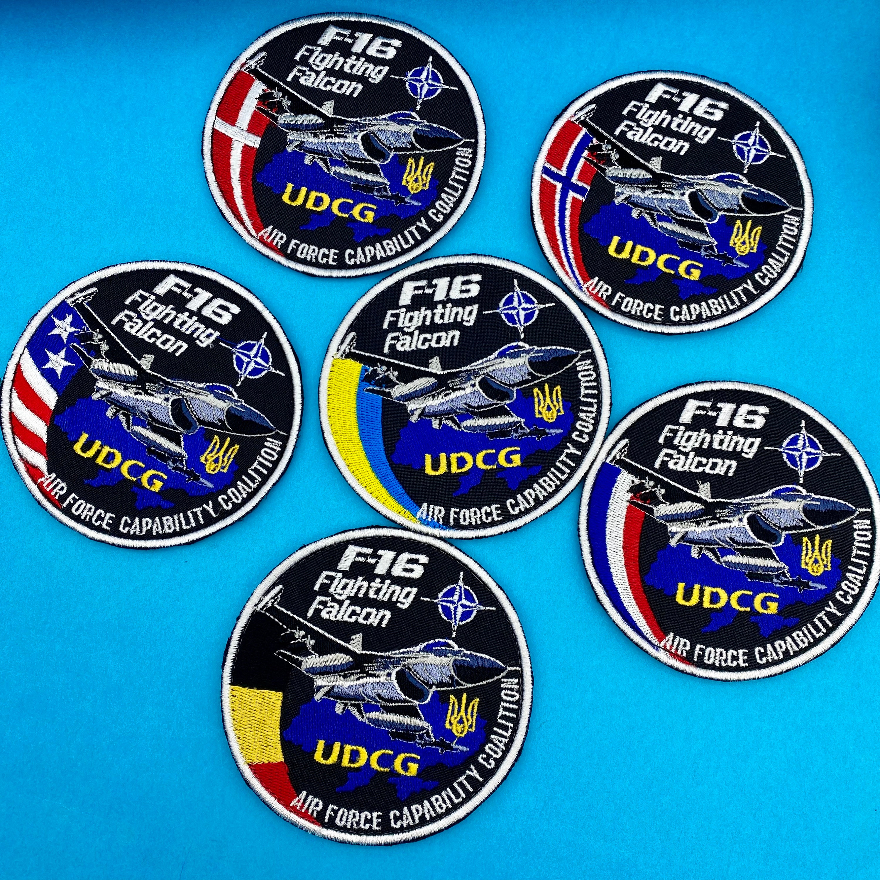 Ukrainian Air Force F-16 Fighting Falcon, UDCG, Army Patch, Air
