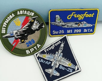 Su-25 FrogFoot, Aviation Patch, Patch With Airplanes, Aircraft Patch, Ukrainian Air Force, FrogFoot, Ukrainian tactical brigades, Sukhoi