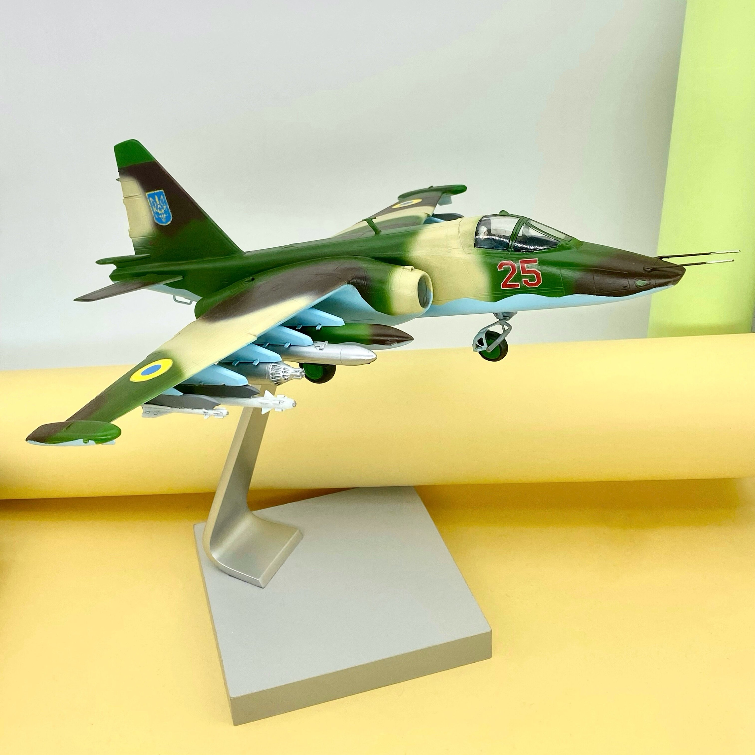 Aircraft Model SU-25 Frogfoot Handmade 1:48, Sukhoi Plane, Avgeek