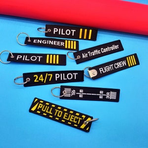 Keychain Pilot, Keychain Crew, Keychain Engineer, Air Traffic Controller, Remove Before  Keychain, Captain, Fabric Keychain, Aviation