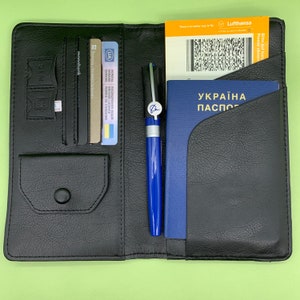Funda para pasaporte, Funda con avión, Estuche de viaje, Cartera de viaje, Portadocumentos, Cartera con compartimento, Pasaporte de aviación, Regalo para piloto