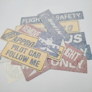Reflective stickers for cars, Reflective aviation stickers, For Car, Pilot, Follow me, Crew only, Remove before , Boeing, Airbus