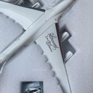 Exclusive model signed by Dmitry Antonov An-124 Ruslan aircraft 1:200, Aircraft model An124 Ruslan, Aviation gift, Metal model, ANTONOV