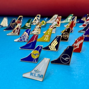 Pin Airlines Tail, Pin Aircraft Tail Fin, Emirates, Lufthansa, Antonov, Turkish, Qatar, Qantas, Ryanair, Southwest, Etihad, Air Canada, KLM