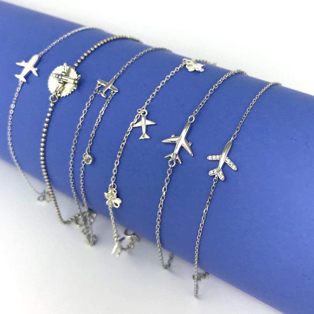 Bracelet silver aircraft Silver 925 bracelet. Gift for the | Etsy