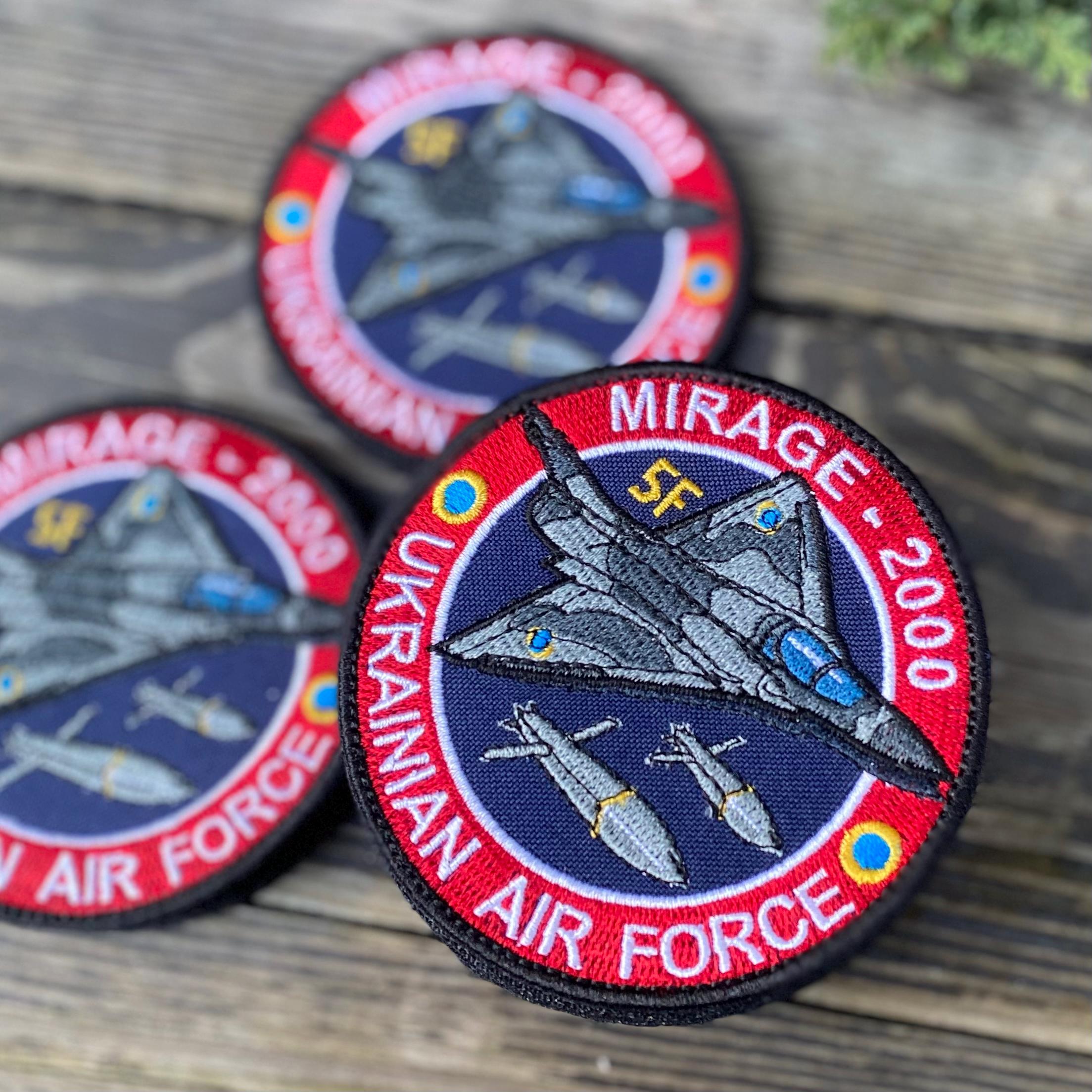 Mirage 2000 F5 Ukrainian Air Force Patch, Embroidered Patch