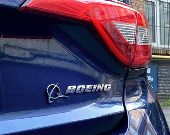 Emblem logo badge Boeing for cars, Chrome-plated 3D Boeing emblem, Sticker for car, Badge For Car, Boeing, 3D sticker, Car Rear Trunk