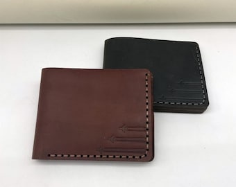 Leather Wallet with 3 planes, Wallet for pilot,Leather wallet with slots for card, Husband Gifts for Dad, Gift for Boyfriend