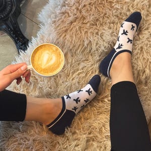 No Show Socks with airplanes, Aviation Socks With Plane, Gift for Him, Gift For Her, For Travellers, Plane crew Socks, Unisex socks