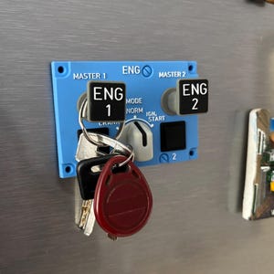 Magnet keyholder Engine Start Panel, Magnet keyholder, Airbus, A320, ENG START PANEL, Engine Panel, cockpit airplane, Magnetic Key Holder