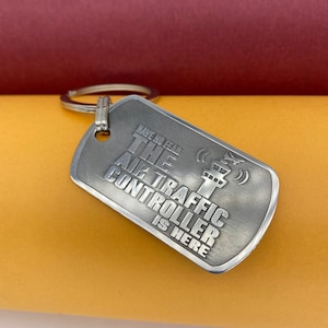 Keychain Air Traffic Controller is here, Air Traffic Control, ATC keychain, Gift for Him, Aviation Gift, ATC Metal Keychain
