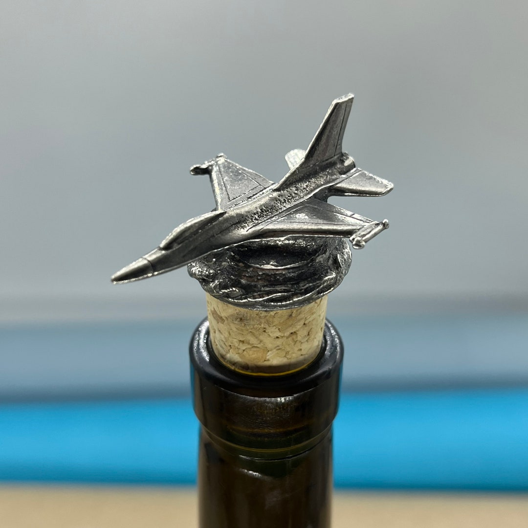 F16 Bottle Stopper, Airplane Wine Stopper, Plane Bottle Stoper, Bottle