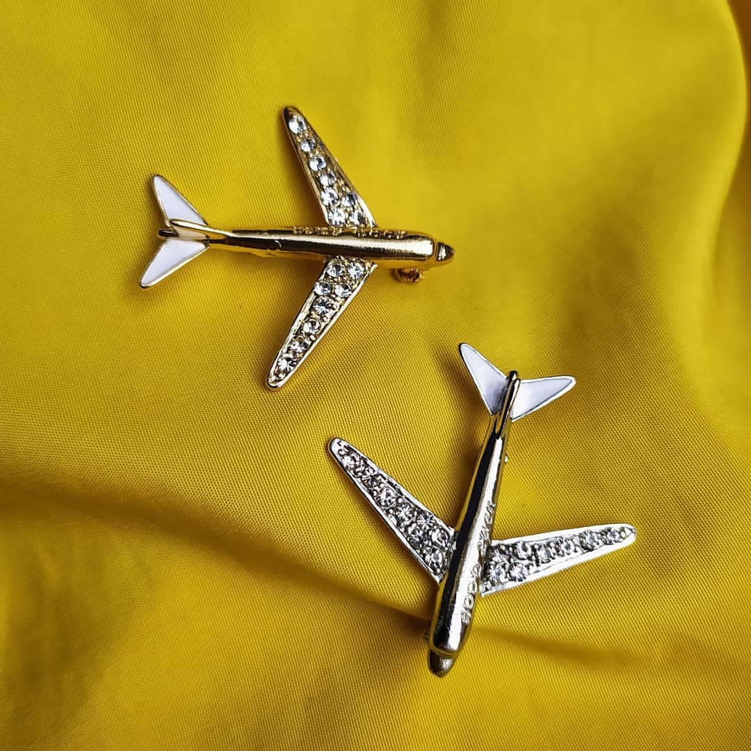 Aeroplane brooch deals