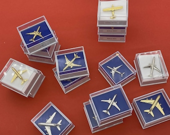 Boeing Pin, Airbus Pin, Pin With Plane, Pin In Box, Metal Badge, B777, B747, A380, A320, A321, Boeing Company, A350, Aviation