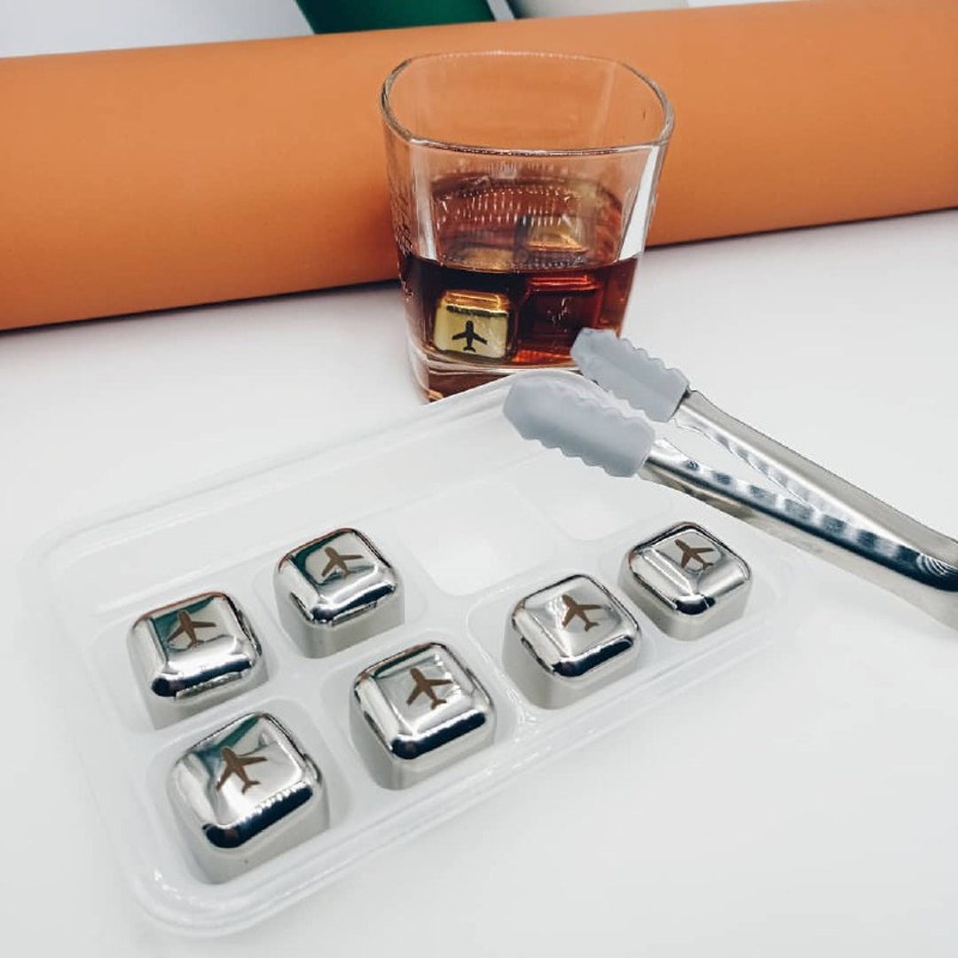 Aviation Drink Cooling Set, Cooling Cubes, Tweezers, Plane, Airplane