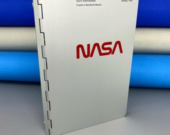 NASA Notebook, Metal Cover, Notepad, NASA Notepad, Airplane, Plane, Aviation, Travel, Nasa Space Logo, Space Notebook, Astronomy, Best Gift