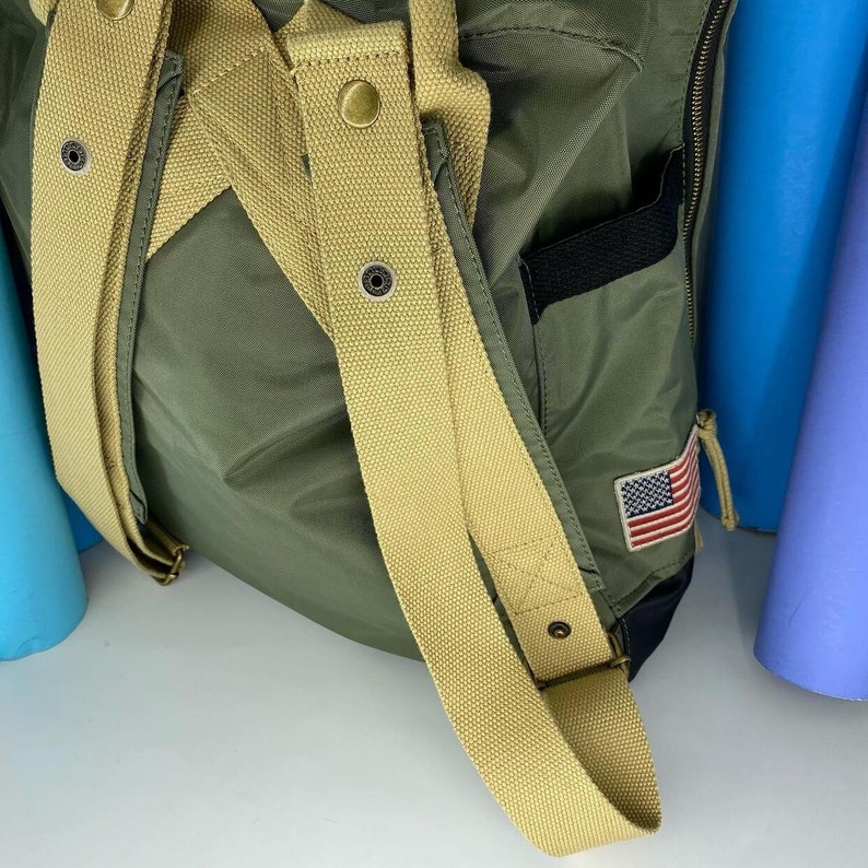 Backpack Boeing, Khaki Backpack, Backpack, Airplane, Plane, Aviation, Travel, Carry on Backpack, Gift For Him image 8