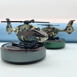 Air Freshener AIRBUS H145M Helicopter, Aircraft Diffuser, Car Freshener, Solar Energy Rotating, Freshener Perfume, Aviation, Gift for Him