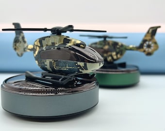 Air Freshener AIRBUS H145M Helicopter, Aircraft Diffuser, Car Freshener, Solar Energy Rotating, Freshener Perfume, Aviation, Gift for Him