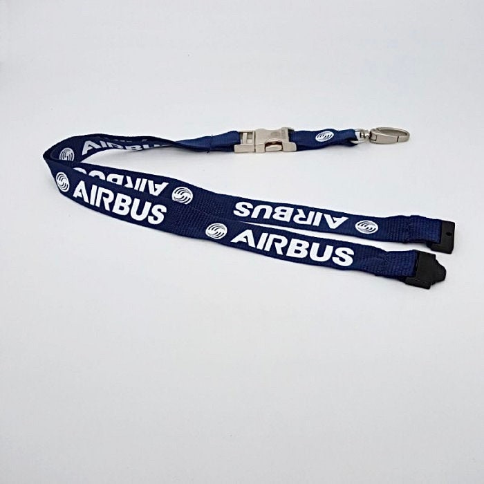 Genuine Airbus (40 Years) Logo Lanyard with ID Card Holder Blue Lanyard & ID Holder