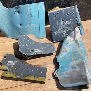 Small parts from shot down russian Su-25 RF-95152, 15 blue, Original Aircraft Skin, Gift for pilot, Unique gift, Frogfoot, Sukhoi