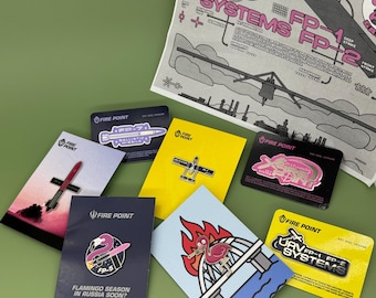 Fire Point Pin, Ukrainian Technology Company Merch, Collector Gift, fp-1, fp-2, fp-5, FP-7, FP-9, FP-5 Flamingo