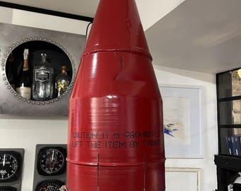 Original pendant lamp from R-27 Missile Nose protective Cone, Original Aircraft Skin, Aviation Industrial, Hanging Light, Military, Loft