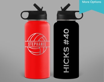 Personalized Water Bottle - Any Color! Volleyball, Team, Dig, Set, Spike, Captain, Beach Bulk Discount Vacuum Stainless, hydroflask style