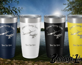 Greers Ferry Lake AR Personalized Engraved Tumbler, Heber Springs Arkansas Custom Engraved Tumbler, Lakelife Tumbler Water Bottle