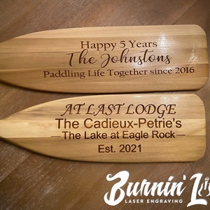 Personalized Wooden Paddle Lake house, housewarming, river, home decor, engraved, customized, canoe paddle, boat paddle, free engraving image 6