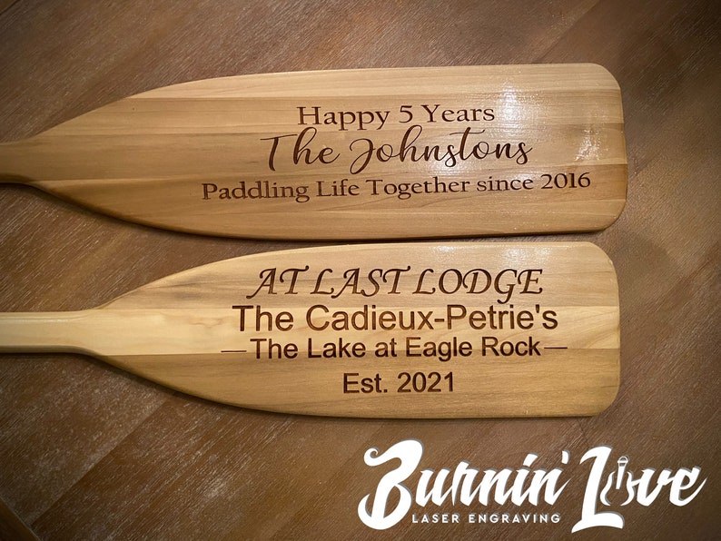 Personalized Wooden Paddle Lake house, housewarming, river, home decor, engraved, customized, canoe paddle, boat paddle, free engraving image 6