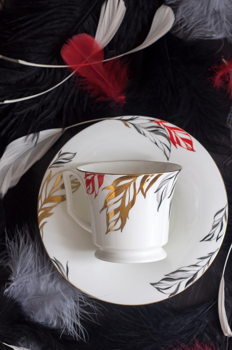 Hand paint tea cup Hand painted porcelain Collectibles Etsy