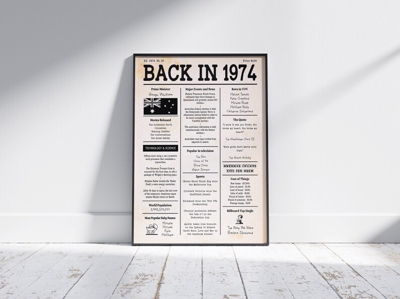 BILD Zeitung Originale Du 22 Octobre 1974 - Cadeau Anniversaire 45-48 Ans - Journal Vintage
