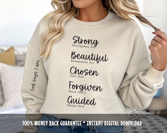 Bóg mówi, że jestem SVG PNG, elegancki cytat chrześcijański