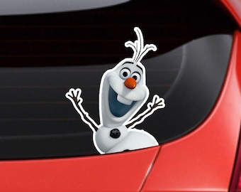 Olaf Funny Car or Van Window / Bumper Sticker Decal