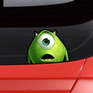 Peeping Mike Wazowski Funny Car or Van Window Sticker - Monsters Inc