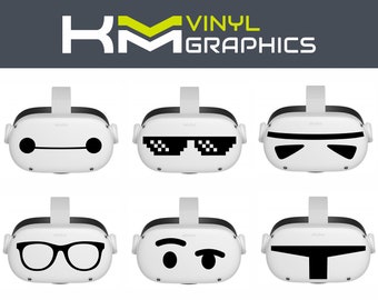 VR Meta Quest 2 Custom Vinyl headset stickers