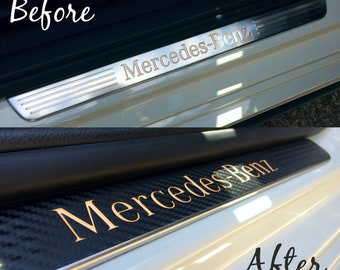 Mercedes A Class / AMG Carbon Effect Vinyl Kick Strip Covers A180 A200 A250 A35 A45